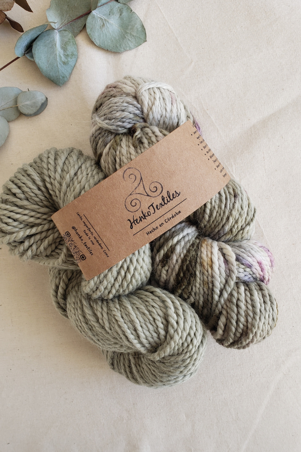 Producto - Dúo ecoprint Elowen niebla (alpaca worsted)