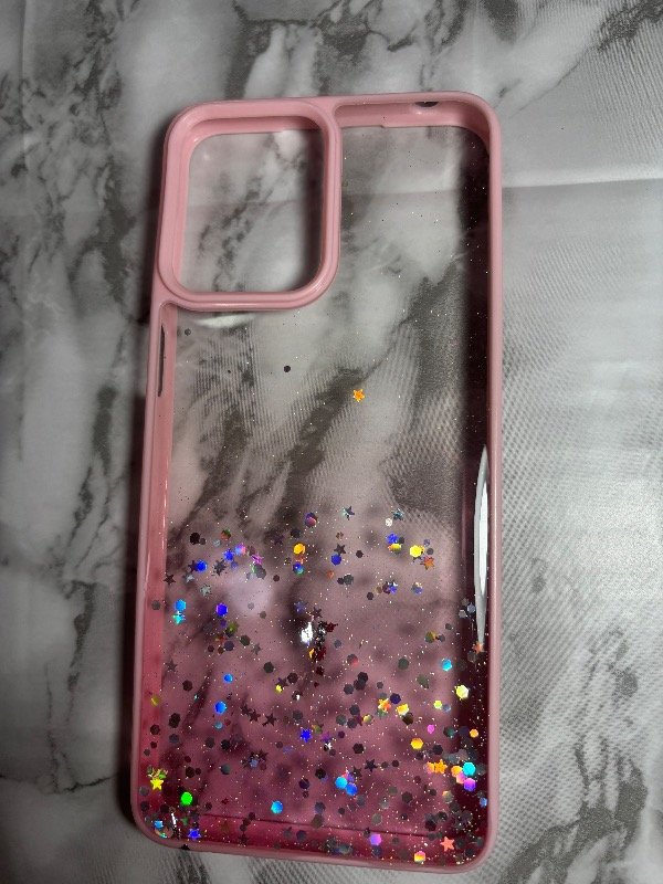 Producto - Funda rosa con brillos G14