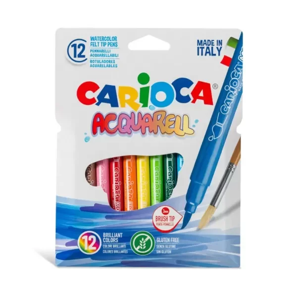 Producto - MARCADOR  ACQUARELL PUNTA PINCEL x12unid CARIOCA
