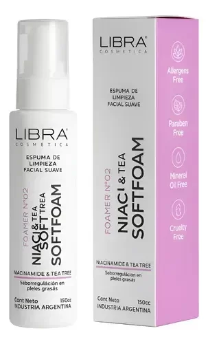 Producto - ESPUMA DE HIGIENE DE NIACINAMIDA Y TEA TREE 150 ML lab Libra
