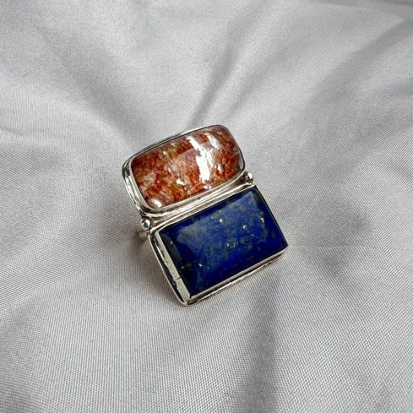 Producto - ANILLO CUARZO CHAMÁNICO Y LAPISLÁZULI