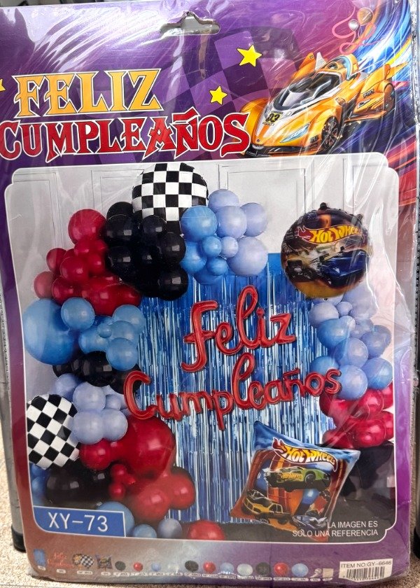 Producto - Kit de Globos Hot Wheels 100pcs