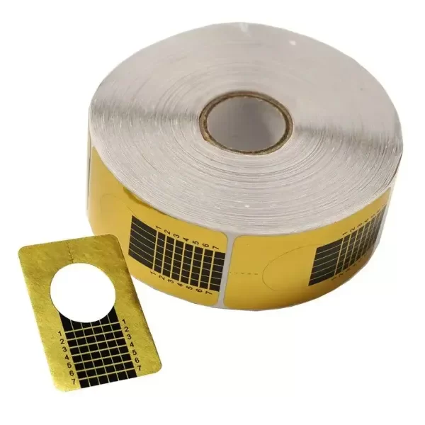 Producto - Rollo De Moldes Para Uñas Esculpidas Dorado X500 Unds