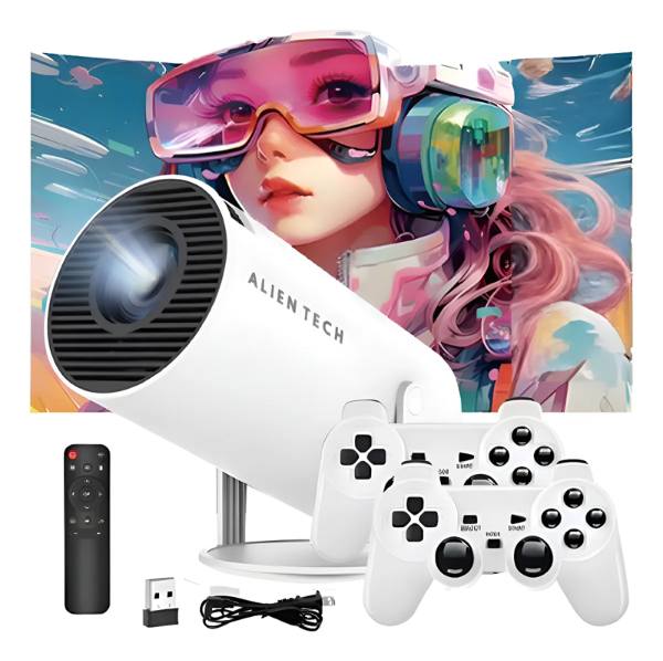 Producto - Proyector Gamer 4k X10 Max Alien tech con 20 mil juegos + canales en vivo