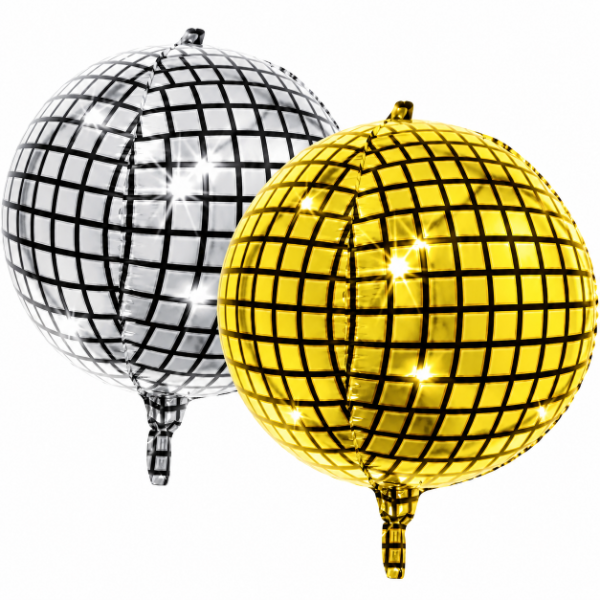 Producto - Globo Metalizado 4d Bola Esfera Boliche 63cm empaquetado