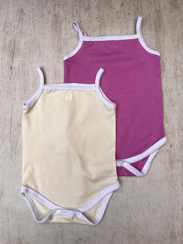 Producto - Body tiritas fucsia/manteca 12/24M pack x3