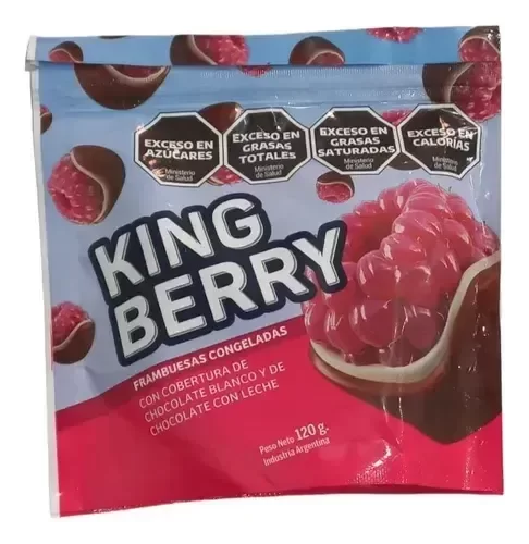 Producto - Frambuesas bañadas choco leche y blanco x 120gr KB