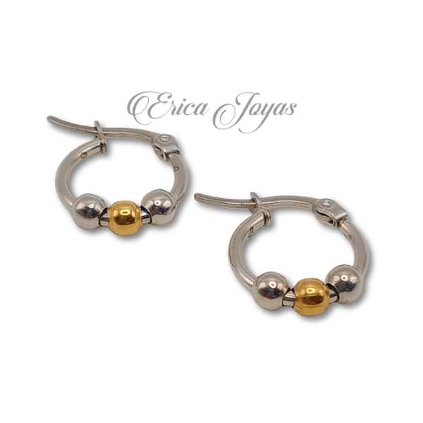 Producto - Aros forma Argolla con perlas combinadas (LBAR0032)