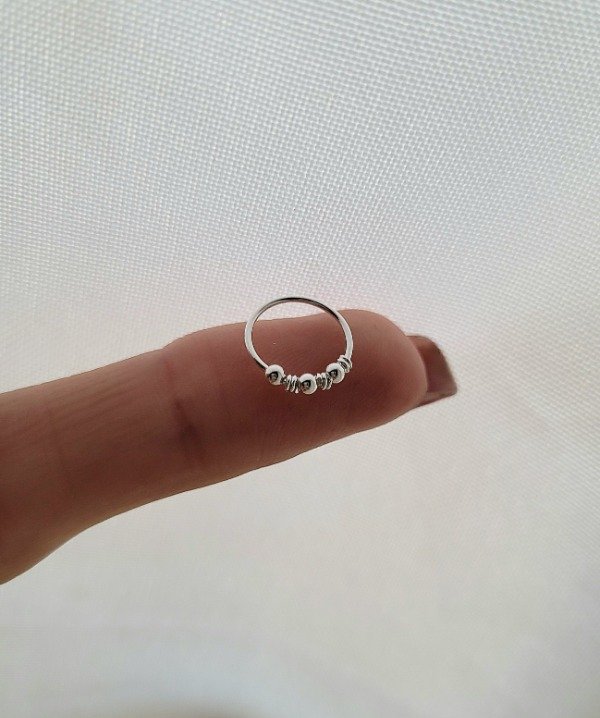 Producto - Argollita bolitas + aritos 1 cm Plata 925