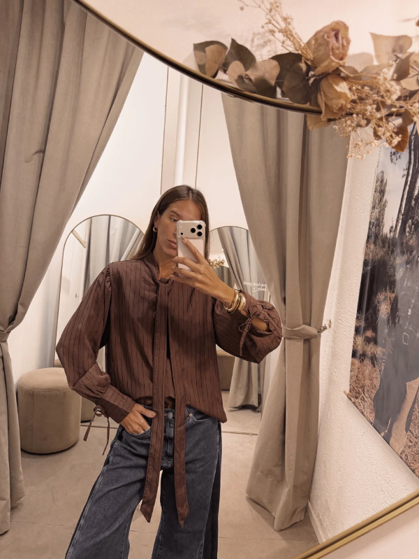 Producto - CAMISA ETEREA LAZO / CHOCOLATE