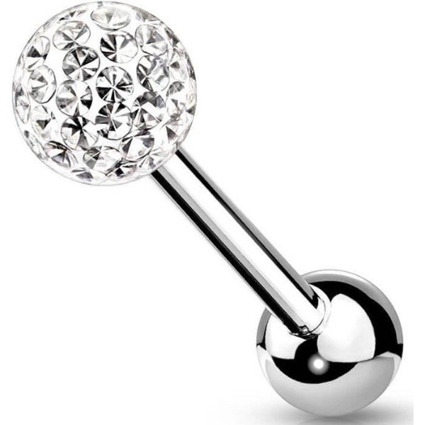Producto - Piercing Lengua Bola de Fuego Siliconada
