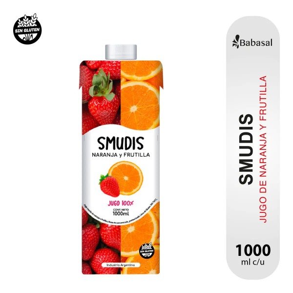 Producto - Jugo Smudis Naranja-Frutilla 100/ natural x 1 lt - 0
