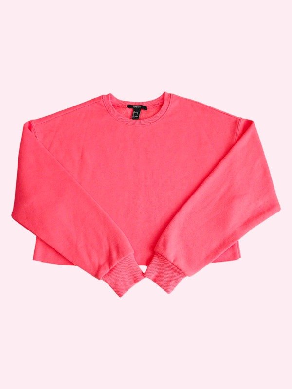Producto - Buzo frizado corto color salmon Forever 21 12 años