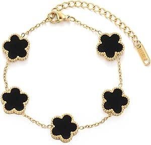 Producto - Pulsera trébol acero dorado