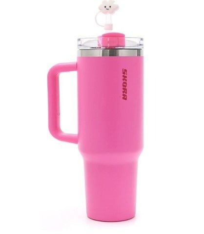 Producto - VASO TERMICO SKORA FUCSIA CON BOMBILLA Y TAPON NUBE 1200ML