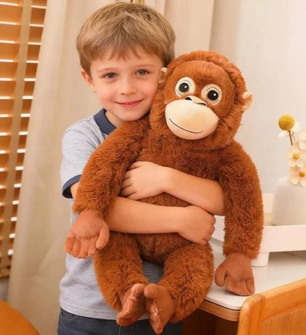 Producto - Peluche Monito Punch 40cm con Abrojo en Manos y PatitasCL