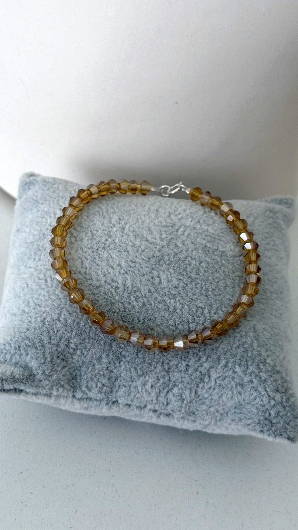 Producto - Pulsera cristales ambar oscu P925