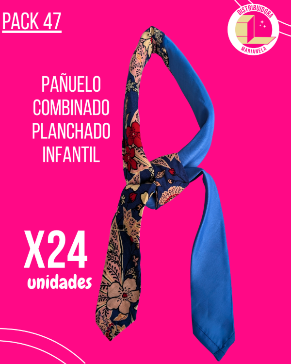 Producto - Pañuelo Combinado Infantil 60 cm - Pack x24 unidades