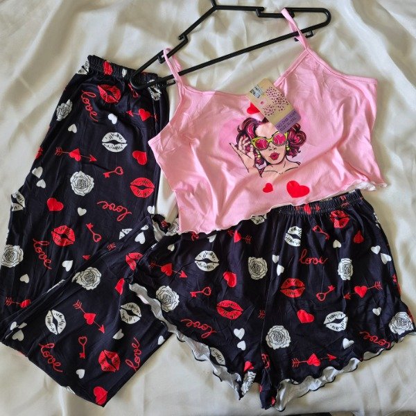 Producto - PIJAMA 3PZ VERANO DAMA 16385  (x6)