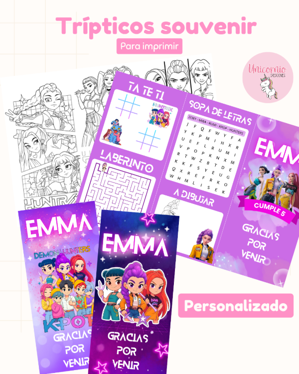 Producto - Tríptico souvenir guerreras k-pop