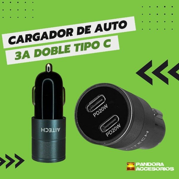 Producto - Cargador de Auto CC119 3A PD 40W 2 Type C