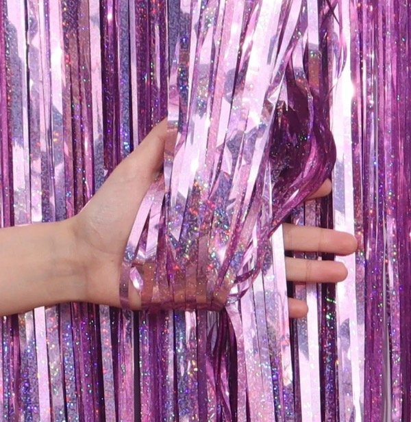 Producto - CORTINA HOLOGRAFICA ROSA
