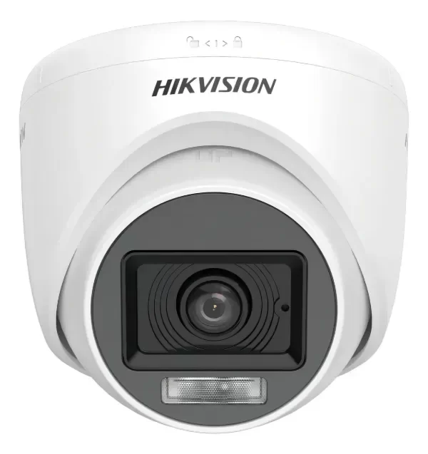 Producto - DS-2CE76H0T-ITPF: Camara Hikvision Domo 5mp 3k Luz Smart Hybrid Cctv Plástica