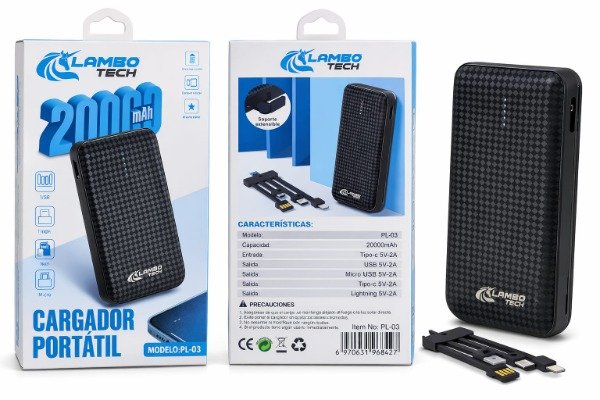 Producto - Power Bank Cargador Portatil 20000mAh Lambo Tech