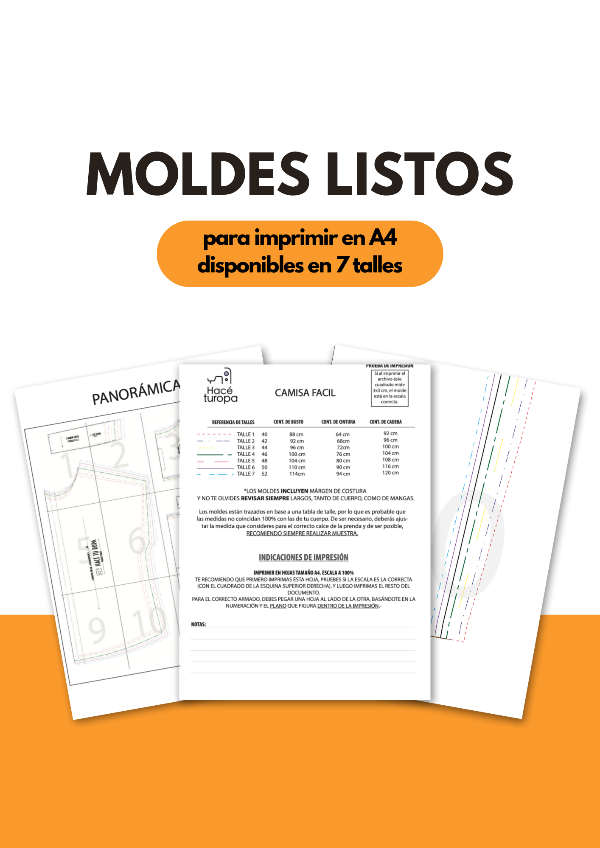 Producto - MOLDE CAMISA O VESTIDO CAMISERO + VIDEO TUTORIAL - 1