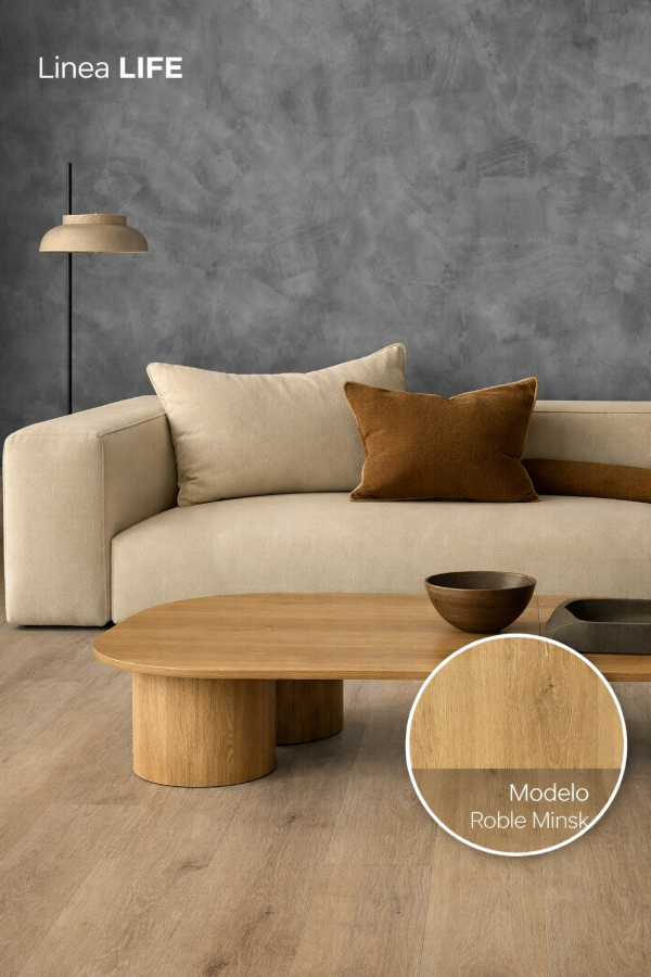 Producto - Piso Vinilico Spc Click Roble Minsk 5mm Con Manta