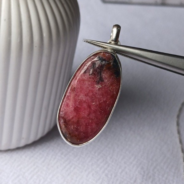 Producto - Dije en Plata 925 con Rodonita (sin cadena) - 10