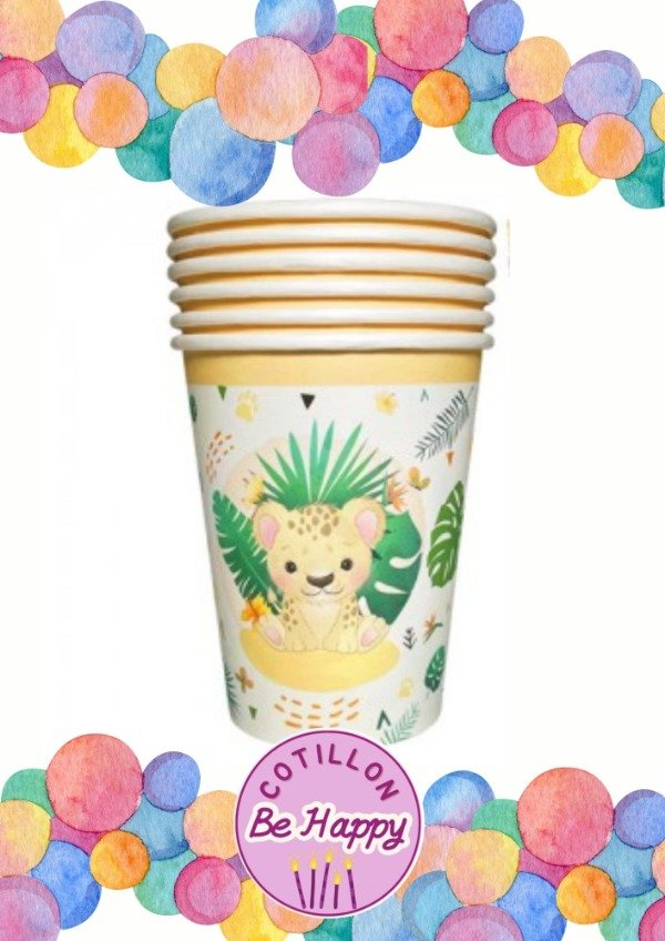 Producto - VASO DE POLIPAPELde ANIMALITOS SALVAJES x6un