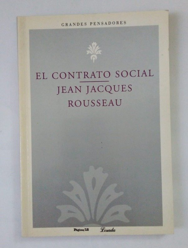 Producto - El contrato social - Jean Jacques Rousseau - Página/12 Losada 2003