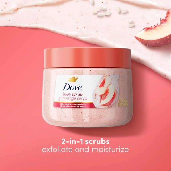 Producto - Dove White Peach and Crushed Rice Body Scrub 425g - 1