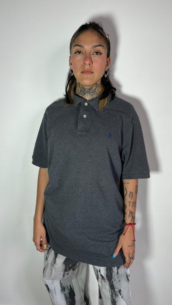 Producto - CHOMBA DE PIQUÉ POLO RL GRIS (L)