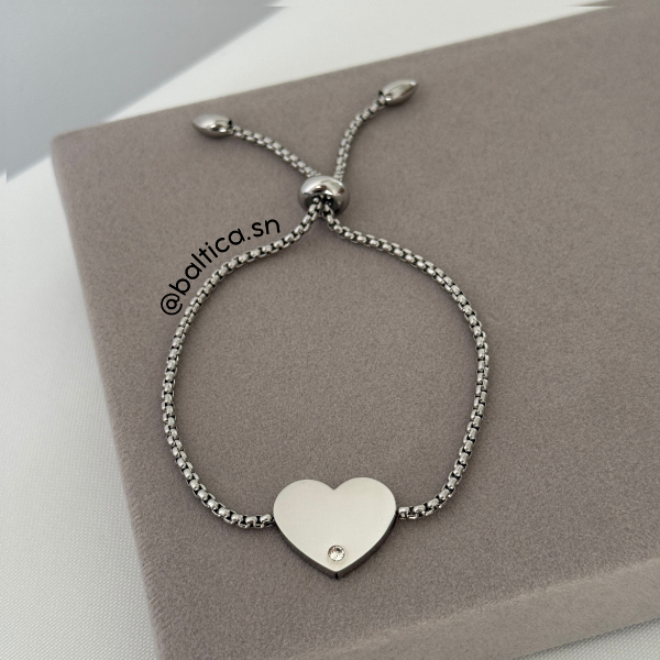 Producto - Pulsera ajustable corazón + GRABADO PERSONALIZADO