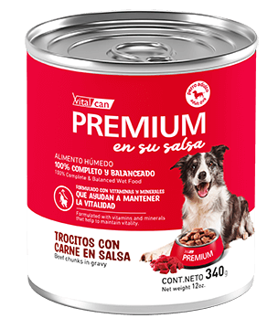 Producto - Vital Can Premium Trocitos con carne en Salsa 340gr.