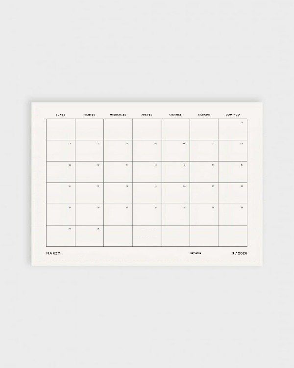 Producto - Planner Mensual 2026 A4 - Fechado - con TU MARCA para vender