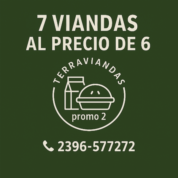 Producto - P R O M O  2 - Lleva 7 VIANDAS a elección y paga 6