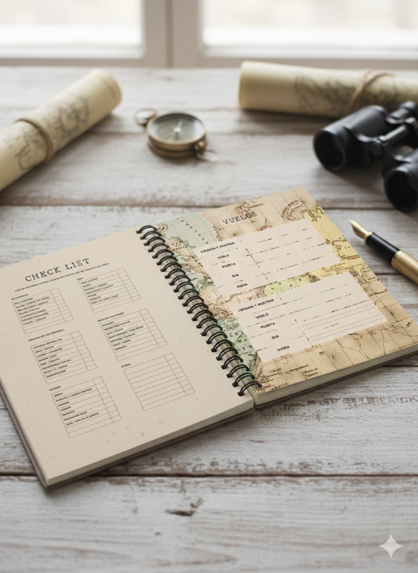Producto - Planificador de Viaje Aventurero (PDF Imprimible). Modelo Viajero - 2