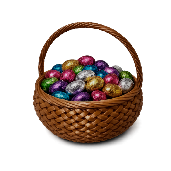 Producto - Canastita Pascua con Huevitos de Chocolate