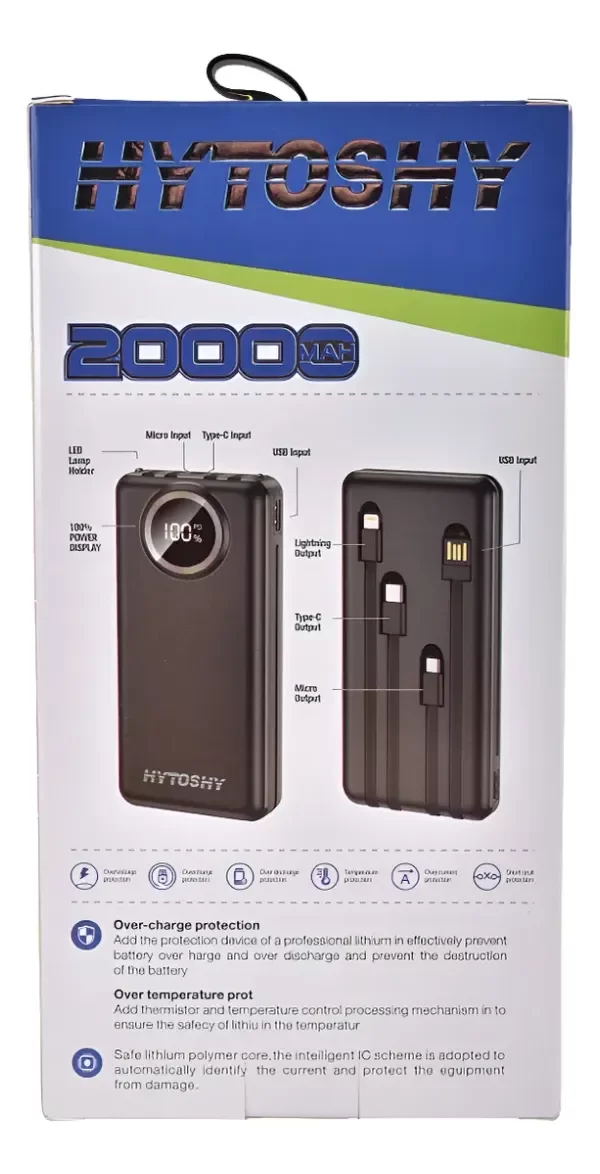 Producto - POWER BANK 20000ma - CARGADOR DE BATERÍA CELULAR/OTROS - SIN CARGA NFC