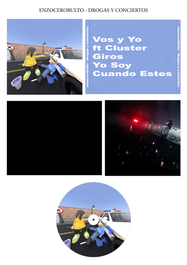 Producto - enzocerobulto "Drogas y conciertos" CD Custom