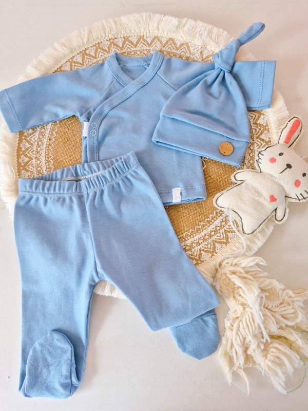 Producto - Set de nacimiento Celeste liso