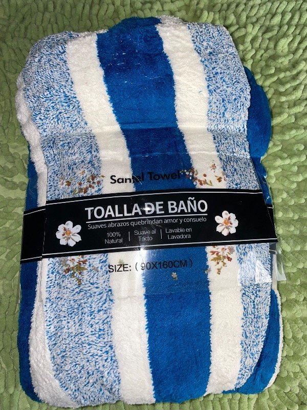 Producto - Toallones secado rápido gigantes rallados - 1