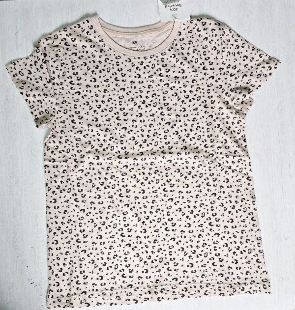 Remera manga corta HyM talle 8/10 print