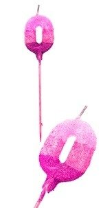 Producto - Vela Gibreada Degrade Rosa Número 0