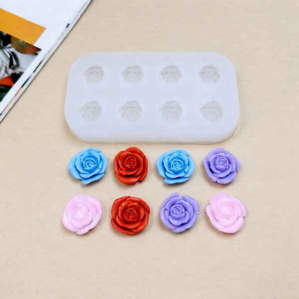 Producto - Molde de silicona rositas x8