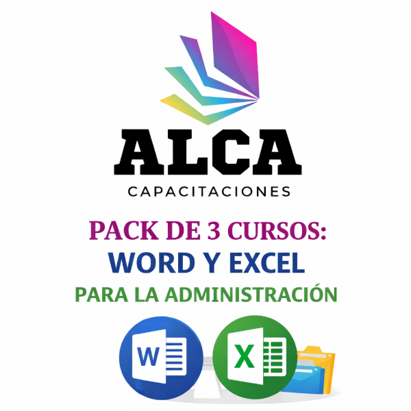 Producto - PACK DE 3 CURSOS: WORD Y EXCEL PARA LA ADMINISTRACIÓN