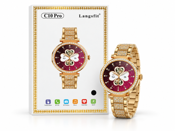 Producto - RELOJ INTELIGENTE PARA MUJER CON BRAZALETE ADORNADO CON CRISTALES - 3